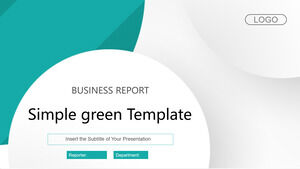 녹색 간단한 비즈니스 파워 포인트 템플릿