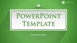 Șabloane PowerPoint de afaceri plat verzi