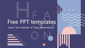 Purple fashion Memphis PowerPoint templates