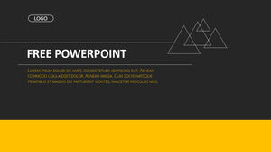 Black and yellow fashion business PPT templates