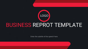 Black red simple business PowerPoint Templates