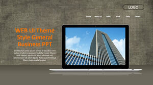 Plantillas de PowerPoint para empresas con estilo de interfaz de usuario WEB
