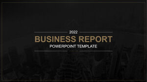 Black Gold Business Report PowerPointのテンプレート
