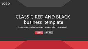 Klasyczny czerwony czarny biznes Szablony PowerPoint