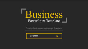 ブラック & イエロー ビジネス PowerPointプレゼンテーションのテンプレート