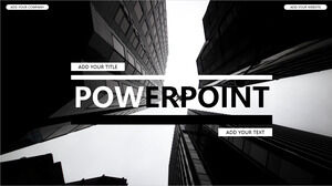 Czarny magazyn wiatr Szablony prezentacji PowerPoint
