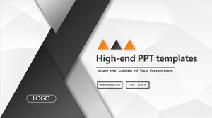Black triangle background PPT templates