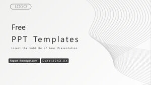 Gray Curve Business PowerPoint Templates