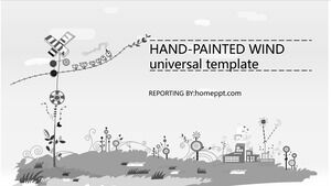 Hand drawn landscape PowerPoint Templates