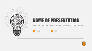 Серый тон креативный дизайн Шаблоны презентаций PowerPoint