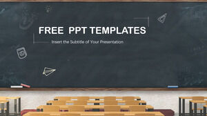 Cartoon style blackboard PowerPoint templates
