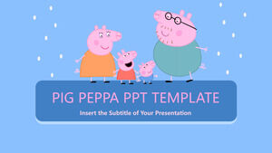Templat PowerPoint halaman babi kartun