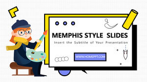 Kreative PowerPoint-Vorlagen im Memphis-Stil