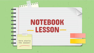 Modelos de PowerPoint de lição de notebook