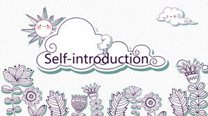 Paper cut style self introduction PowerPoint Templates