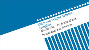 Papierverteidigung im ruhigen Stil PowerPoint-Vorlage