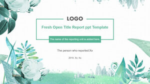 Opening report PowerPoint template