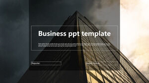 Office-Gebäude-Hintergrundgeschäft PowerPoint-Vorlagen