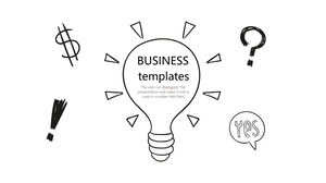 Handgezeichnete Glühbirne Business PowerPoint-Vorlage