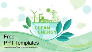 Modelos de PowerPoint de Energia Limpa Verde