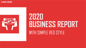 红色商业报告的PowerPoint模板