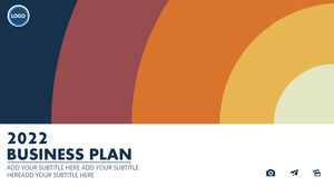 Modelos de PowerPoint de Plano de Negócios Multicolorido