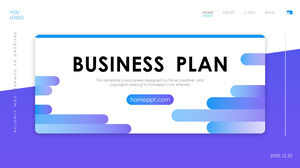 Blue gradient business plan PPT templates