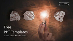 PowerPoint-Vorlagen für kreative Glühbirnen für Unternehmen
