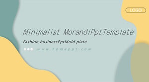 Modelos de ppt de negócios de correspondência de cores Morandi