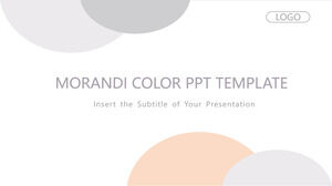 Template PPT bisnis warna Morandi