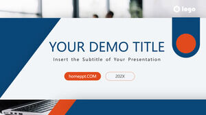 Blue Orange Business PowerPoint Template & Google Slides Theme