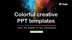 Șabloane PPT de afaceri creative colorate