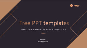 Black gold style general business PowerPoint Templates