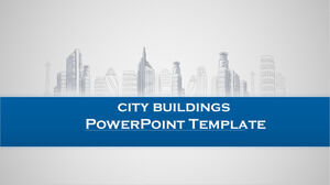 Ręcznie rysowane budynki miejskie Szablony prezentacji PowerPoint