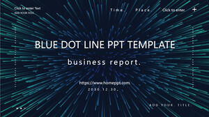 Modelli PowerPoint di affari della linea del punto blu
