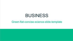 Zielony płaski zwięzły szablon slajdu naukowego