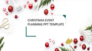 เทมเพลต PPT สำหรับการวางแผนงานคริสต์มาสที่เรียบง่ายและสดใหม่