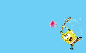 Color cute SpongeBob PPT background pictures