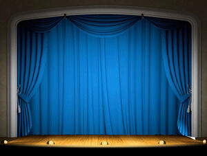 Imagen de fondo de escenario de cortina dinámica