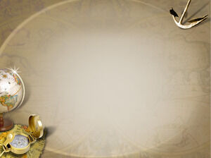 Classical style globe with powerpoint background