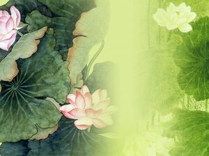 Classical Lotus PowerPoint backgrounds