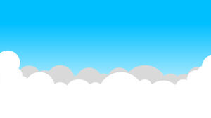4 Cartoon blauer Himmel und weiße Wolken PPT-Hintergründe