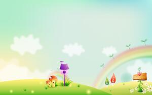 Fantastischer Regenbogen-PPT-Hintergrund