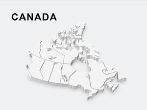 3D-карта-Канады-PowerPoint-шаблоны