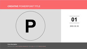 大字母 PowerPoint 模板