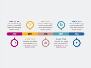 Renk-Çubuğu-Zaman Çizelgesi-PowerPoint-Şablonları