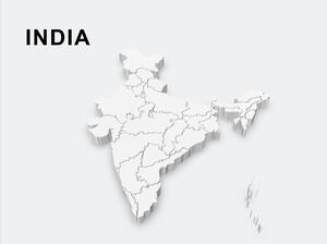 印度的 3d 地图 powerpoint 模板