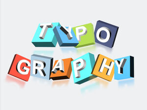 3D-Block-Typografie-PowerPoint-Vorlagen