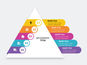 三角形环绕列表 PowerPoint 模板