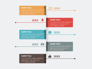 Timeline-Box-Descrizione-Modelli PowerPoint